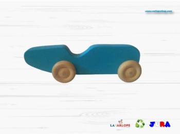 voiture à pousser bleue 
